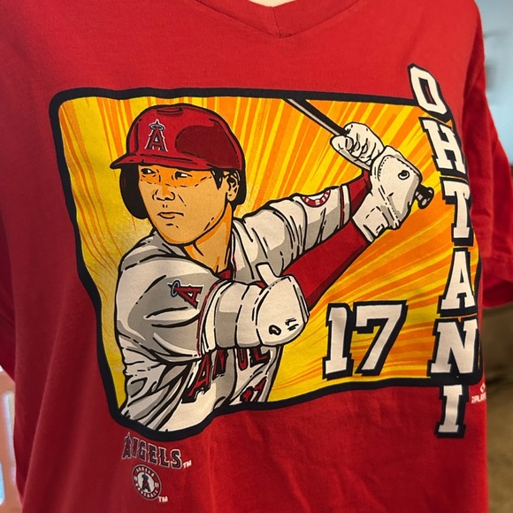 New Era Angels Red Ohtani #17 Graphic Tee - Picture 3 of 6